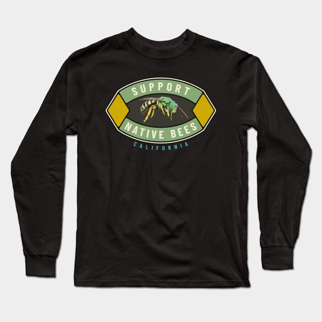 Support Native Bees!!! Long Sleeve T-Shirt by Spatium Natura